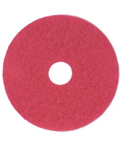Boardwalk®Buffing Floor Pads, 16" Diameter, Red, 5/Carton