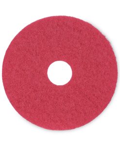 Boardwalk®Buffing Floor Pads, 15" Diameter, Red, 5/Carton