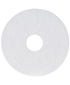Boardwalk®Polishing Floor Pads, 13" Diameter, White, 5/Carton