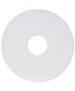 Boardwalk®Polishing Floor Pads, 12" Diameter, White, 5/Carton