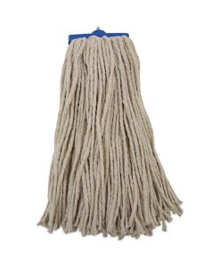 Boardwalk®Cut-End Lie-Flat Wet Mop Head, Cotton, 16 oz, White, 12/Carton