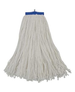 Boardwalk®Cut-End Lie-Flat Wet Mop Head, Rayon, 16oz, White, 12/Carton
