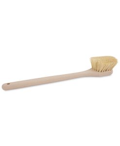 Boardwalk®Utility Brush, Cream Tampico Bristles, 5.5" Brush, 14.5" Tan Plastic Handle