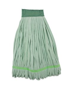 Boardwalk®Microfiber Looped-End Wet Mop Head, Large, Green, 12/Carton