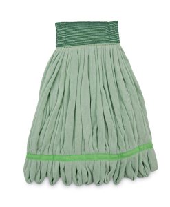 Boardwalk®Microfiber Looped-End Wet Mop Head, Medium, Green
