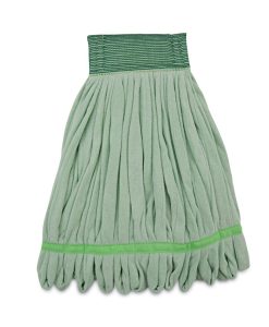 Boardwalk®Microfiber Looped-End Wet Mop Heads, Medium, Green, 12/Carton