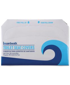 Boardwalk®Premium Half-Fold Toilet Seat Covers, 14.17 x 16.73, White, 250/Sleeve, 4 Sleeves/Carton