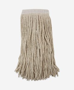 Boardwalk®Mop Head, Premium Saddleback Head, Cotton Fiber, 24 oz, White, 12/Carton