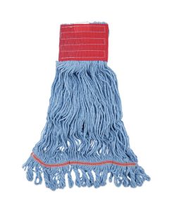Boardwalk®Pro Loop Web/Tailband Mop Head, Blue, Large, 12/Carton