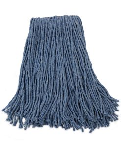 Boardwalk®Mop Head, Standard Head, Cotton/Synthetic Fiber, Cut-End, #20, Blue, 12/Carton