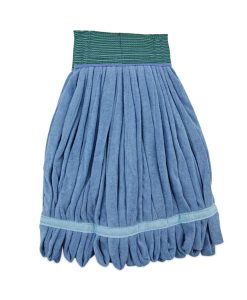 Boardwalk®Microfiber Looped-End Wet Mop Head, Medium, Blue