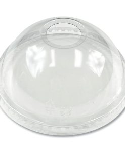 Boardwalk®PET Cold Cup Dome Lids, Fits 9 oz to 12 oz Cold Cups, Plastic, Clear, 100/Pack