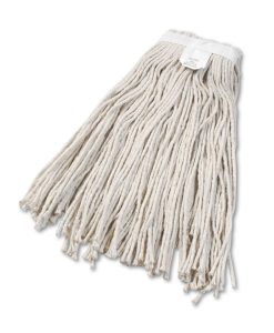 Boardwalk®Cut-End Wet Mop Head, Cotton, No. 24, White
