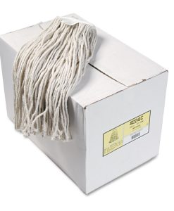 Boardwalk®Premium Cut-End Wet Mop Heads, Cotton, 24oz, White, 12/Carton