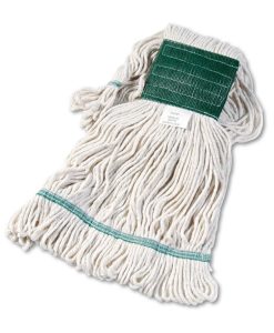 Boardwalk®Super Loop Wet Mop Head, Cotton/Synthetic Fiber, 5" Headband, Medium Size, White, 12/Carton