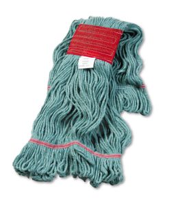 Boardwalk®Super Loop Wet Mop Head, Cotton/Synthetic Fiber, 5" Headband, Large Size, Green