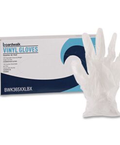 Boardwalk®General Purpose Vinyl Gloves, Powder-Free, 2X-Large, 2.6 mil Thick, 9.5" Long, Clear, 100/Box