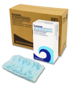 Boardwalk®360 HD Duster Refills, Soft Fluffy Fibers, Light Blue, 6 Dusters/Box, 4 Boxes/Carton