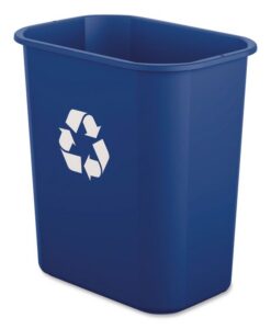 Boardwalk®Deskside Recycling Bin, 3 gal, Polypropylene, Blue