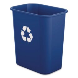 Boardwalk®Deskside Recycling Bin, 3 gal, Polypropylene, Blue