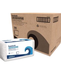 Boardwalk®1/4-Fold Lunch Napkins, 1-Ply, 12 x 12, White, 500/Pack