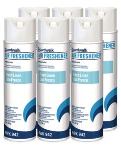 Boardwalk®Aerosol Air Freshener, Fresh Linen, 10 oz Aerosol Spray, 6/Carton