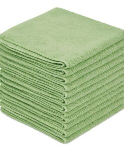 Boardwalk®Microfiber Cloths, 12 x 12, Green, 12/Pack