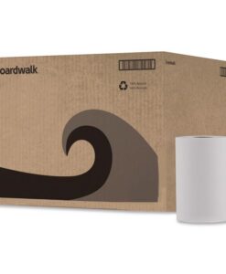 Boardwalk®Hardwound Paper Towels, Nonperforated, 1-Ply, 8" x 350 ft, White, 12 Rolls/Carton